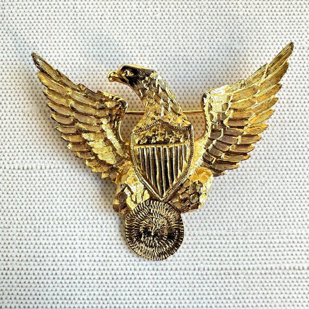 CAMCO Gold Tone Eagle Brooch